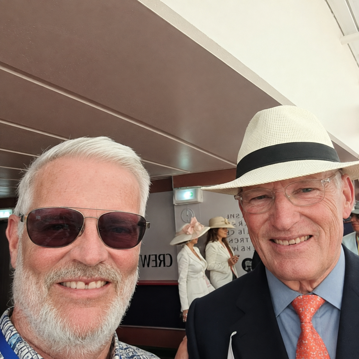 The Guvnor with trainer John Gosden at the races